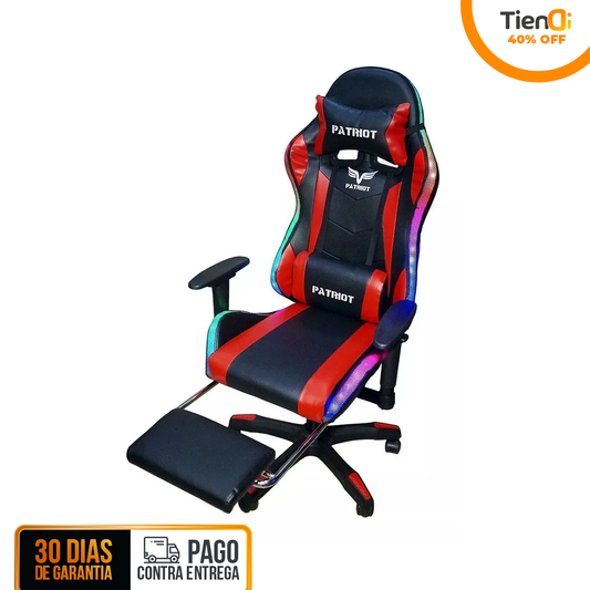 SILLA GAMER CON LUZ LED